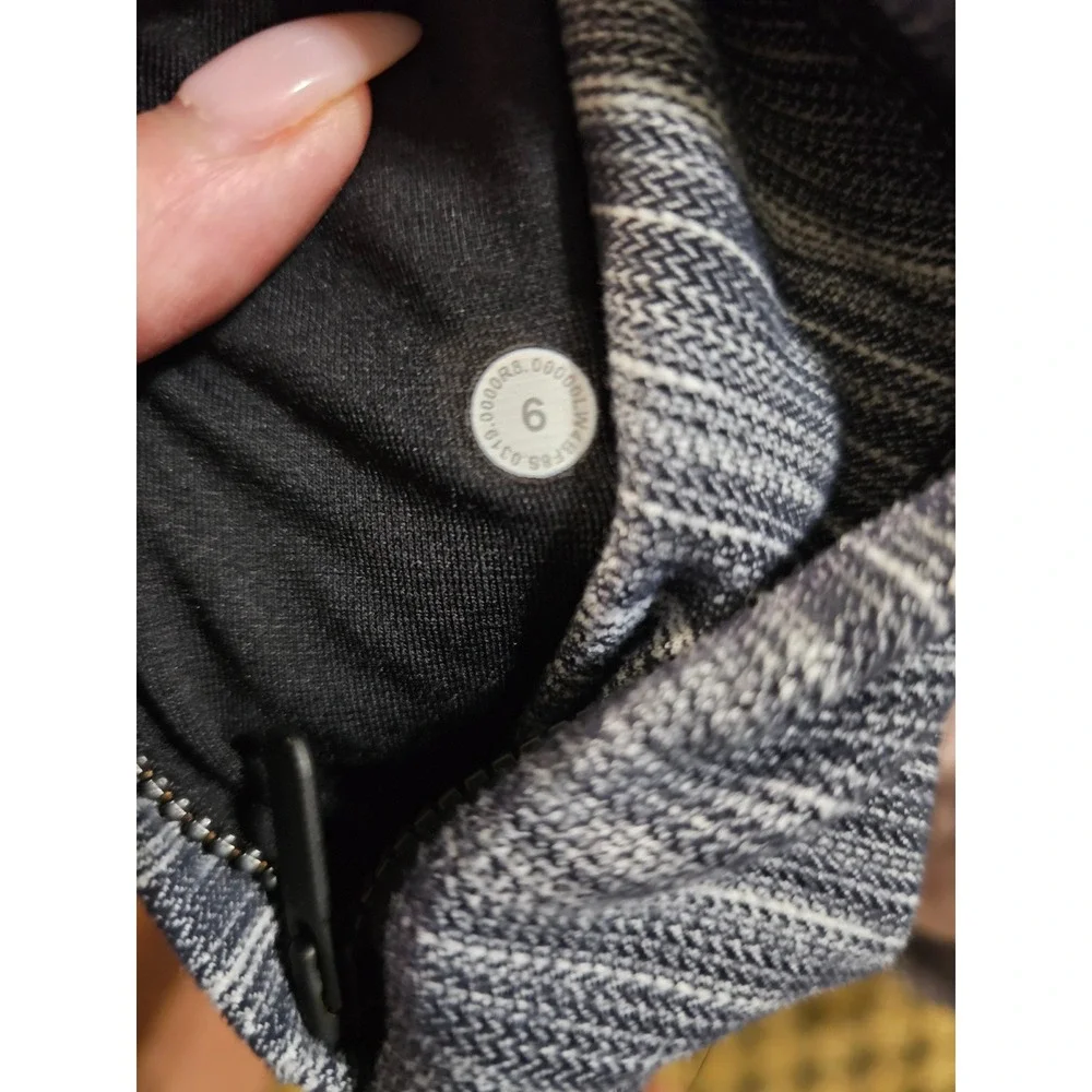 Lululemon Scuba Hoodie Full Zip Space Dye Grey‎ White Jacket Size 6